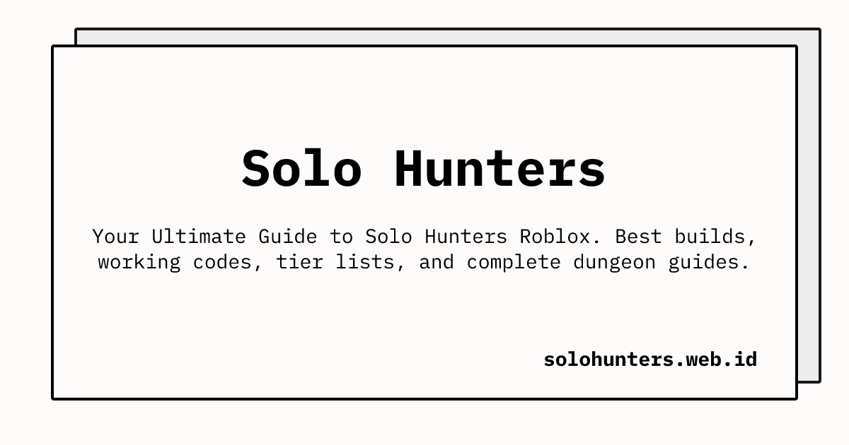 Solo Hunters Wiki